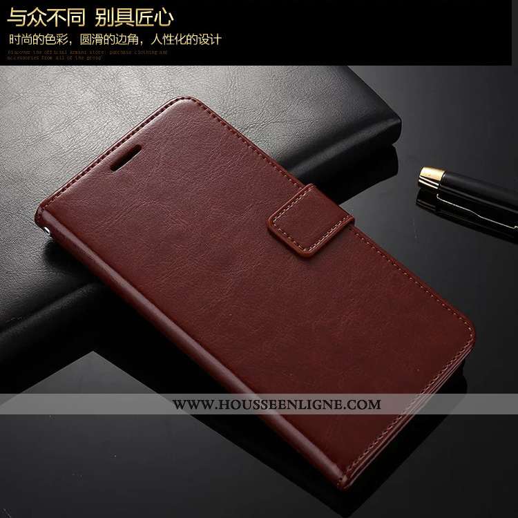 Étui Xiaomi Mi 10 Lite Protection Cuir Tout Compris Housse Nouveau Incassable Marron