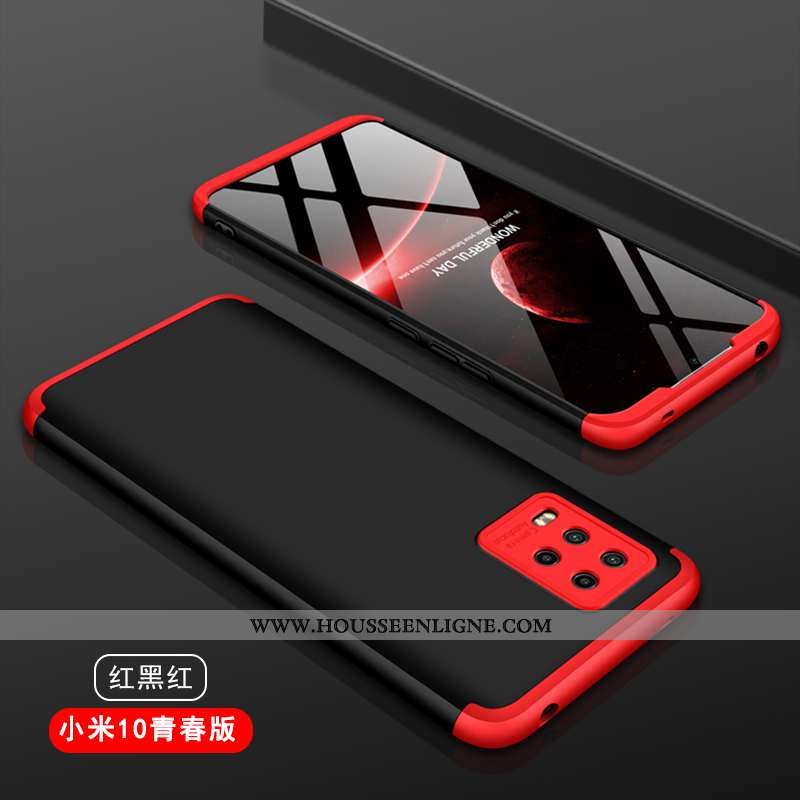 Étui Xiaomi Mi 10 Lite Protection Délavé En Daim Ultra Créatif Légère Rouge