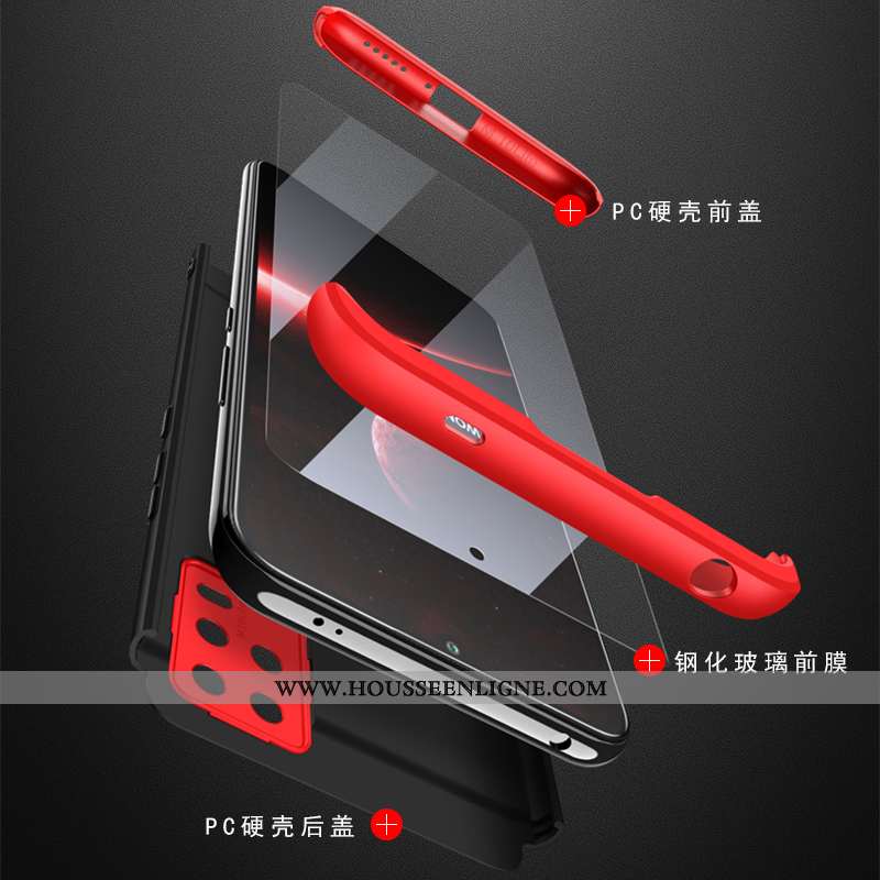 Étui Xiaomi Mi 10 Lite Protection Délavé En Daim Ultra Créatif Légère Rouge