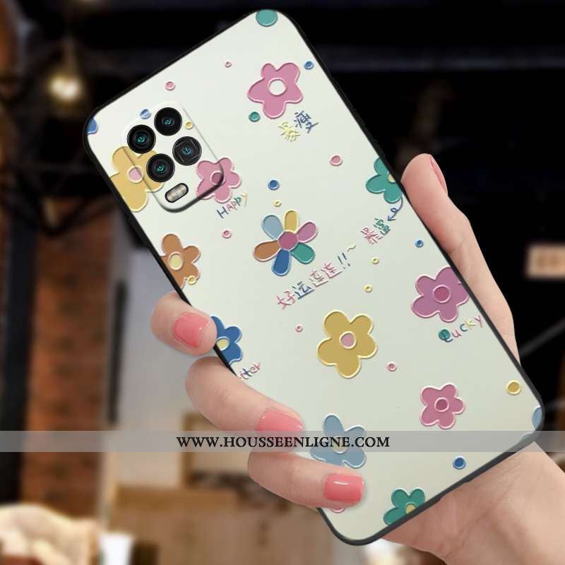 Étui Xiaomi Mi 10 Lite Silicone Mode Créatif Vent Simple Nouveau Personnalité Rose