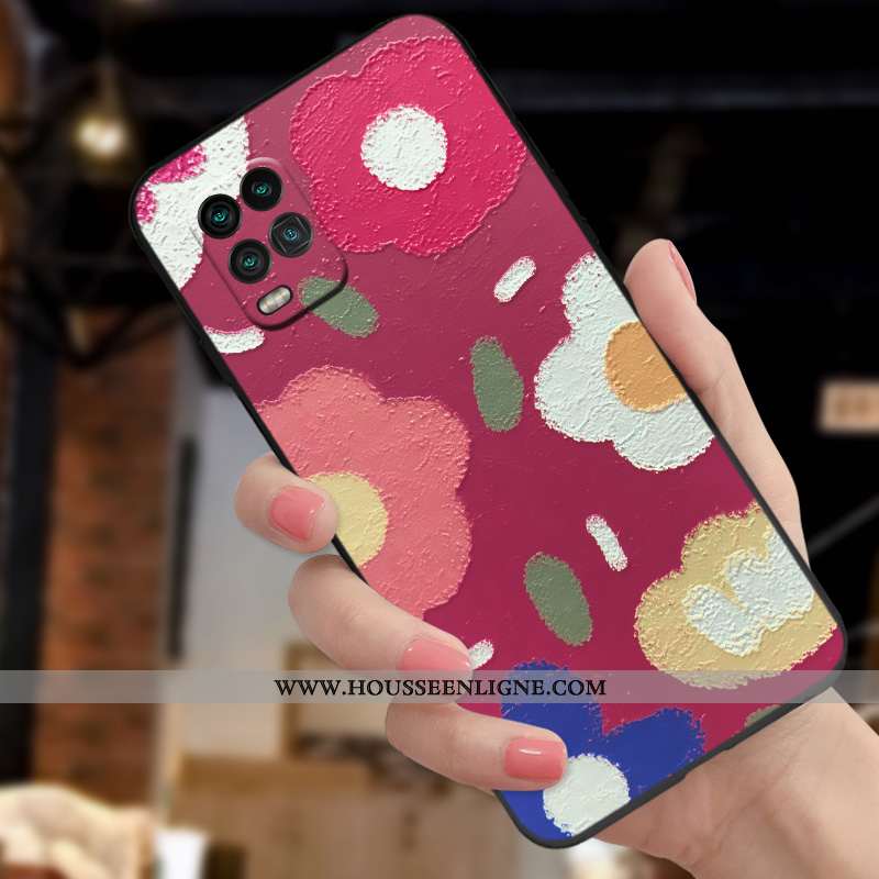 Étui Xiaomi Mi 10 Lite Silicone Mode Créatif Vent Simple Nouveau Personnalité Rose