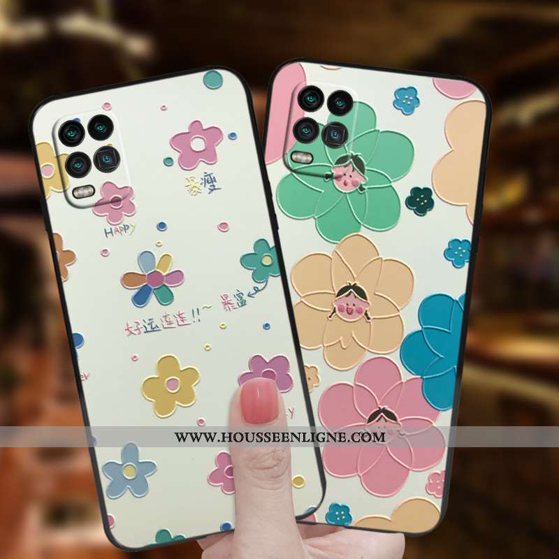 Étui Xiaomi Mi 10 Lite Silicone Mode Créatif Vent Simple Nouveau Personnalité Rose