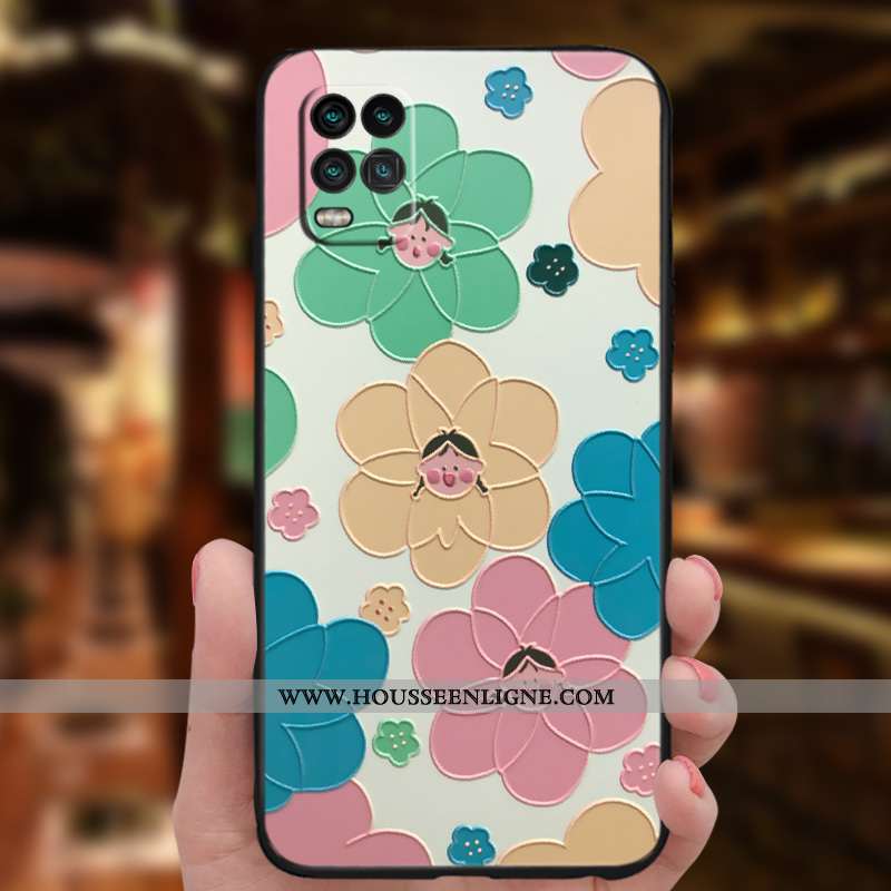 Étui Xiaomi Mi 10 Lite Silicone Mode Créatif Vent Simple Nouveau Personnalité Rose