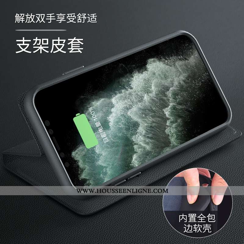 Étui Xiaomi Mi 10 Lite Silicone Protection Tendance Petit Fluide Doux Personnalité Cuir Noir
