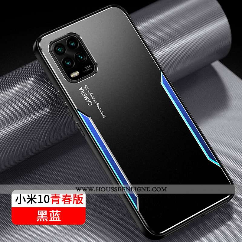 Étui Xiaomi Mi 10 Lite Ultra Légère Petit Tout Compris Métal Téléphone Portable Noir
