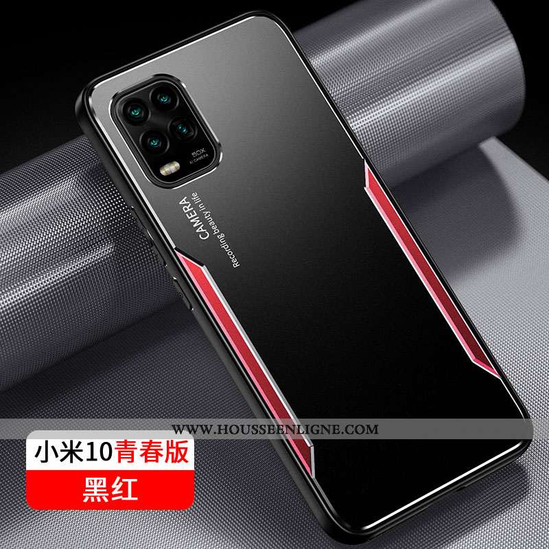 Étui Xiaomi Mi 10 Lite Ultra Légère Petit Tout Compris Métal Téléphone Portable Noir