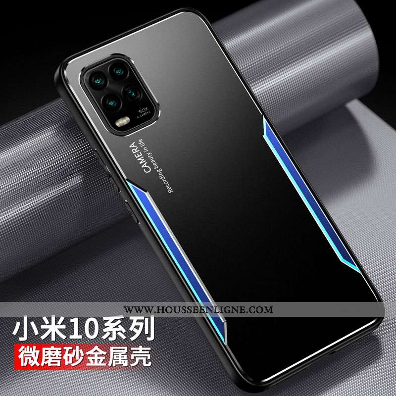Étui Xiaomi Mi 10 Lite Ultra Légère Petit Tout Compris Métal Téléphone Portable Noir