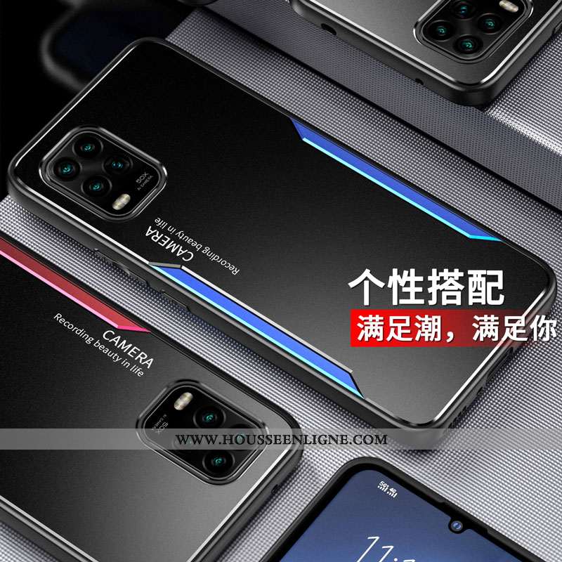 Étui Xiaomi Mi 10 Lite Ultra Légère Petit Tout Compris Métal Téléphone Portable Noir
