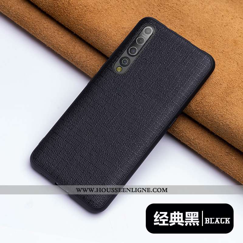 Étui Xiaomi Mi 10 Luxe Personnalité Business Créatif Difficile Ultra Coque Bleu Foncé