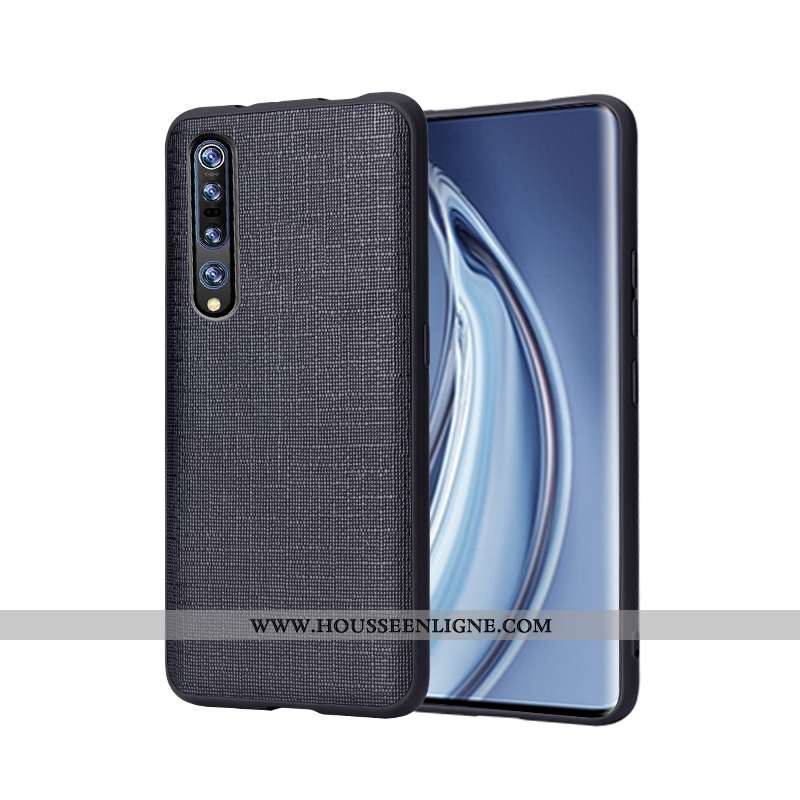 Étui Xiaomi Mi 10 Luxe Personnalité Business Créatif Difficile Ultra Coque Bleu Foncé