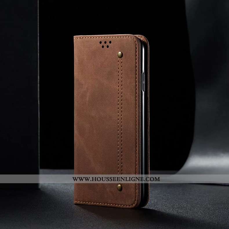 Étui Xiaomi Mi 10 Pro Cuir Silicone Tout Compris Housse Téléphone Portable Marron Petit