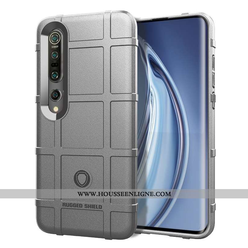Étui Xiaomi Mi 10 Pro Délavé En Daim Personnalité Gris Incassable Protection Jeunesse