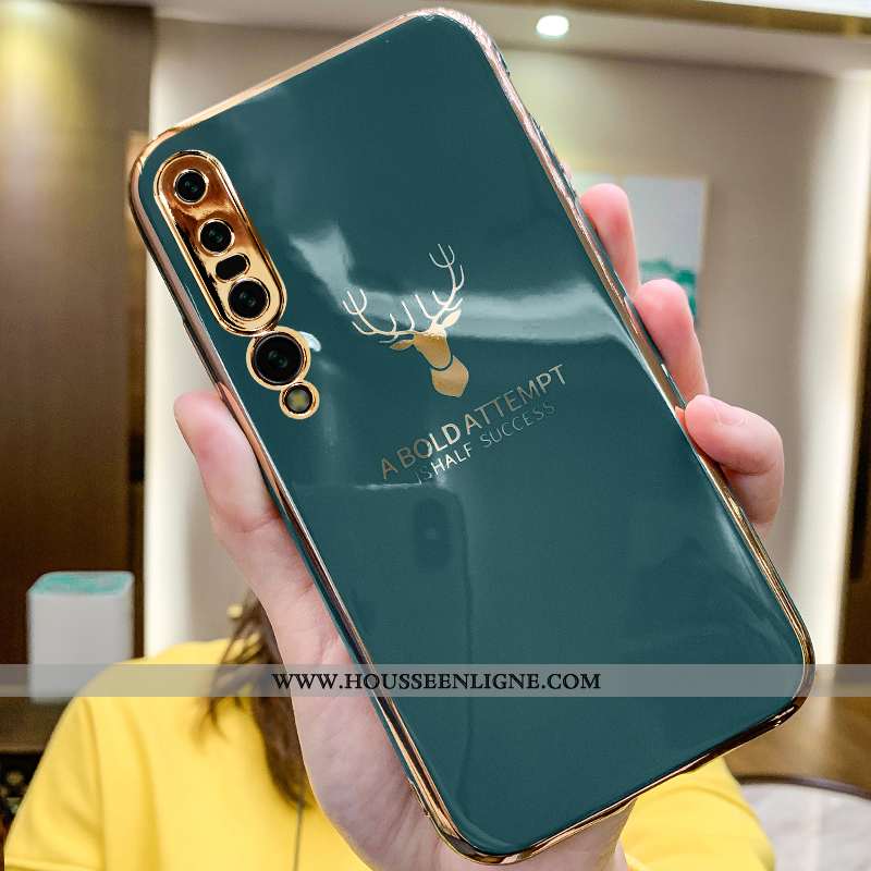 Étui Xiaomi Mi 10 Pro Légère Fluide Doux Personnalité Coque Vert Placage Gris Verte