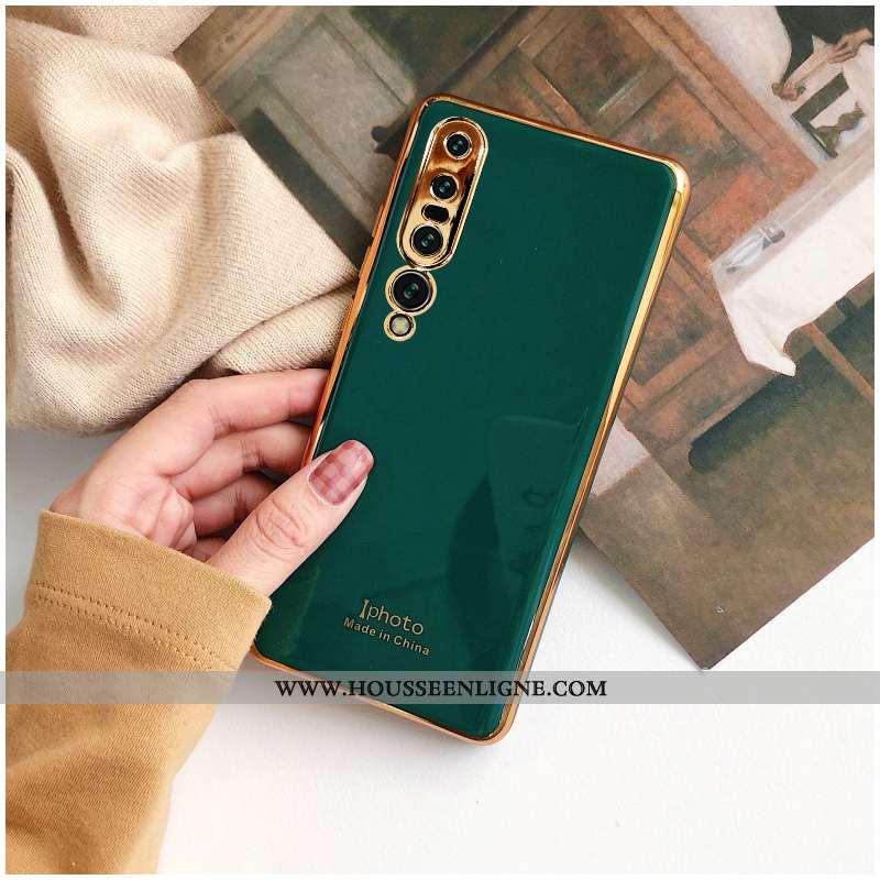 Étui Xiaomi Mi 10 Pro Légère Fluide Doux Personnalité Coque Vert Placage Gris Verte