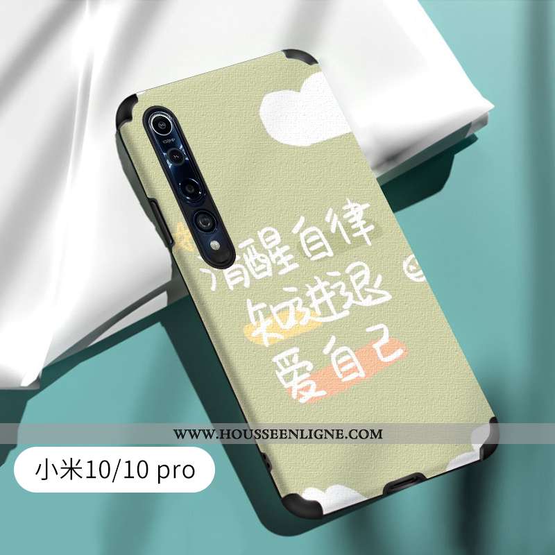 Étui Xiaomi Mi 10 Pro Légère Silicone Téléphone Portable Ultra Tout Compris Petit Coque Verte