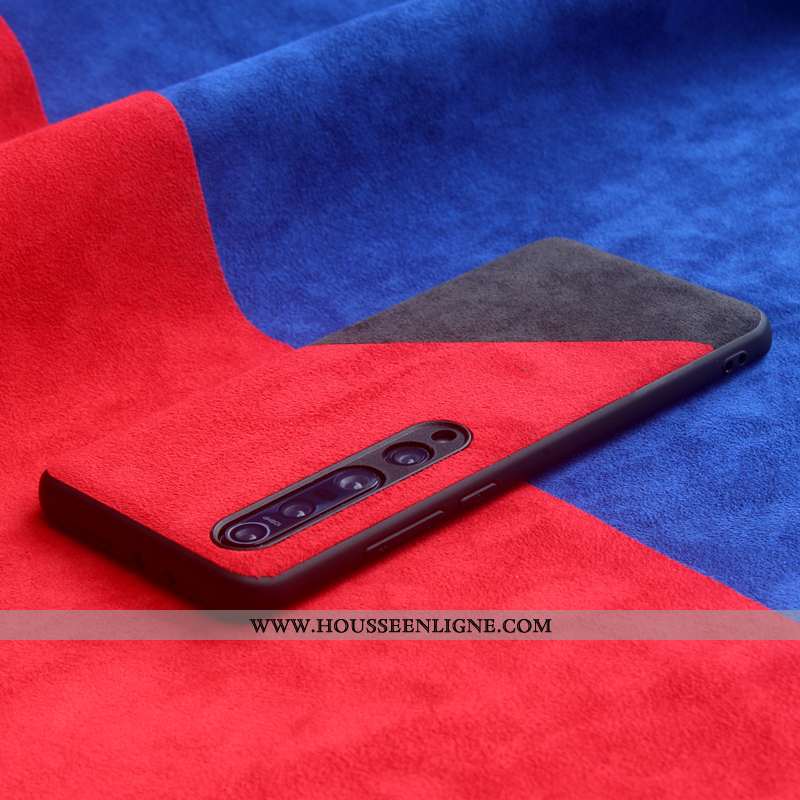 Étui Xiaomi Mi 10 Pro Protection Fluide Doux Coque Nouveau Épissure Bicolore Europe Rouge