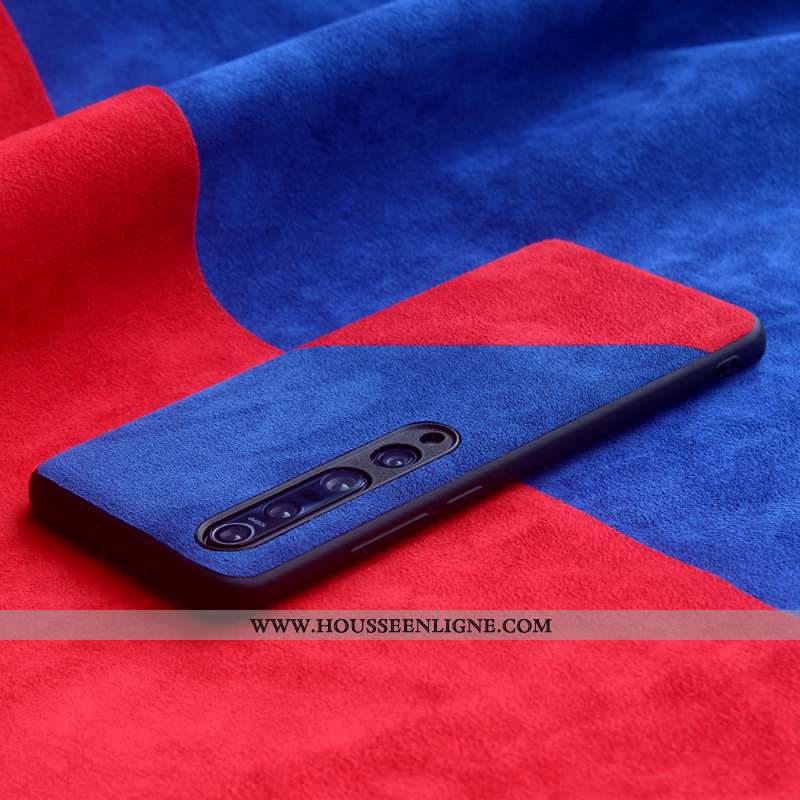 Étui Xiaomi Mi 10 Pro Protection Fluide Doux Coque Nouveau Épissure Bicolore Europe Rouge