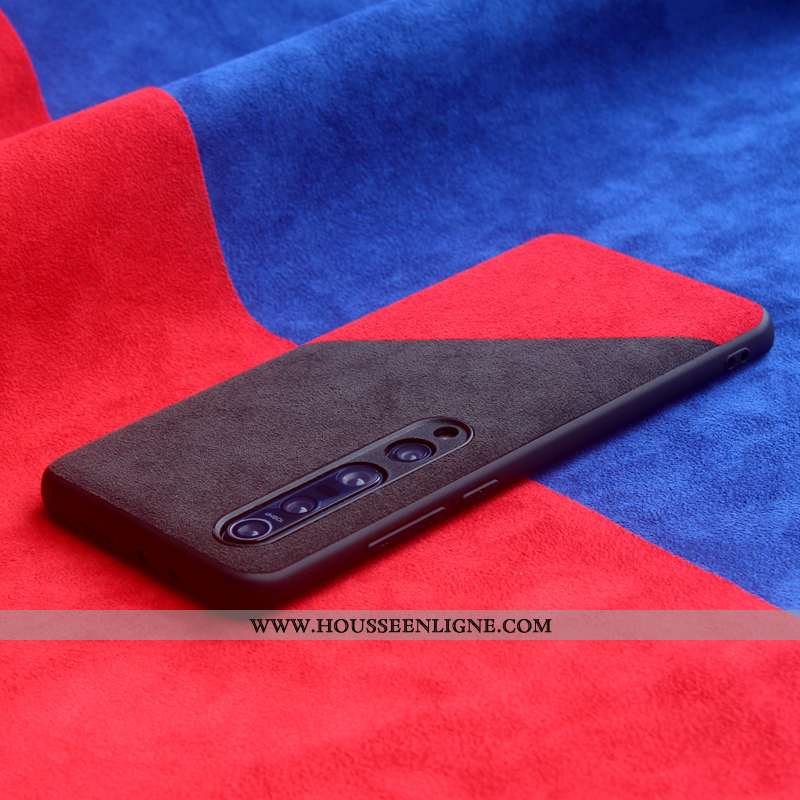 Étui Xiaomi Mi 10 Pro Protection Fluide Doux Coque Nouveau Épissure Bicolore Europe Rouge