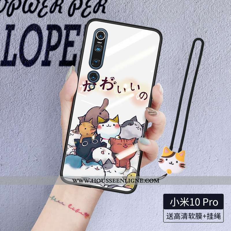 Étui Xiaomi Mi 10 Pro Silicone Protection Coque Téléphone Portable Ultra Petit Blanche