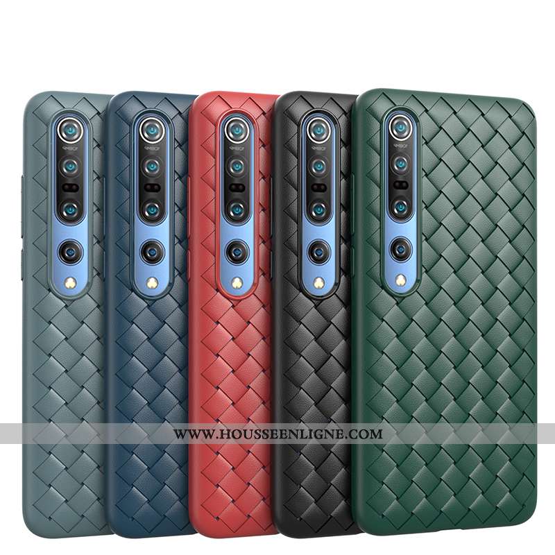 Étui Xiaomi Mi 10 Pro Tendance Légère Silicone Incassable Tout Compris Vert Téléphone Portable Verte