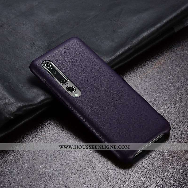 Étui Xiaomi Mi 10 Pro Ultra Légère Personnalité Protection Coque Cuir Orange