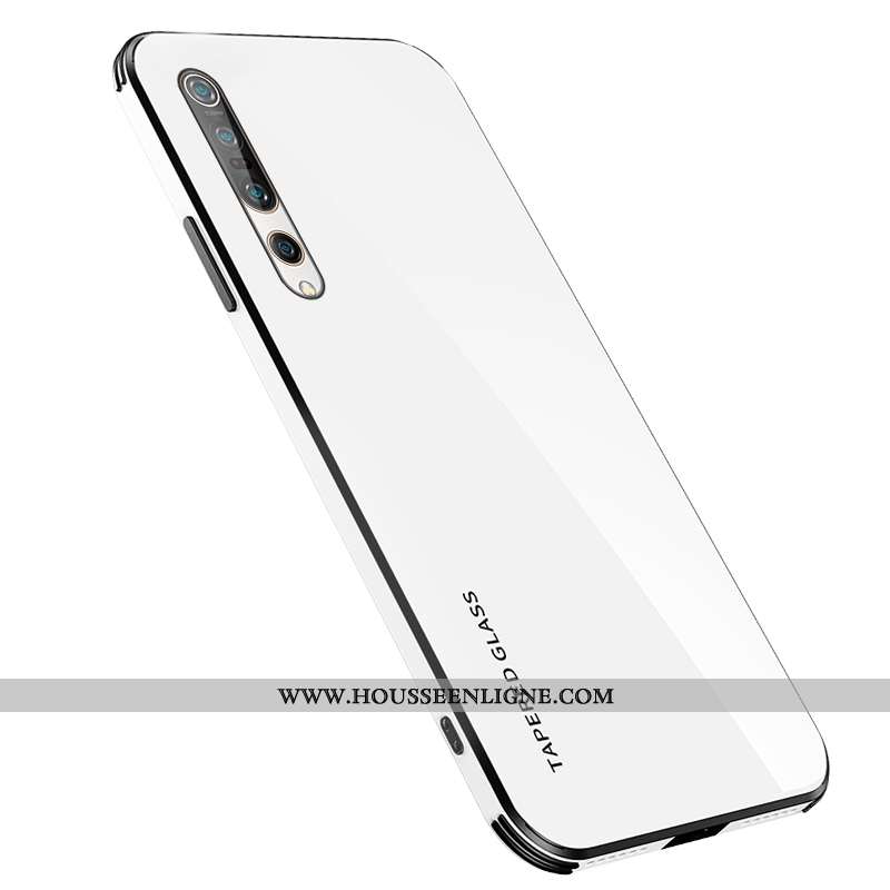 Étui Xiaomi Mi 10 Pro Verre Personnalité Mode Incassable Coque Créatif Protection Blanche