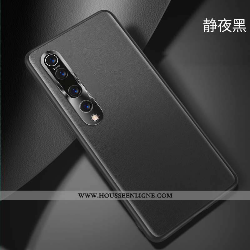 Étui Xiaomi Mi 10 Protection Délavé En Daim Jeunesse Luxe Cuir Personnalité Verte