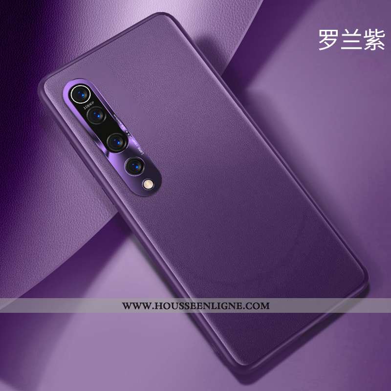 Étui Xiaomi Mi 10 Protection Délavé En Daim Jeunesse Luxe Cuir Personnalité Verte