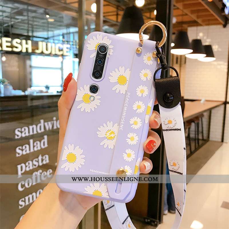 Étui Xiaomi Mi 10 Silicone Protection Téléphone Portable Personnalité Créatif Violet Tout Compris
