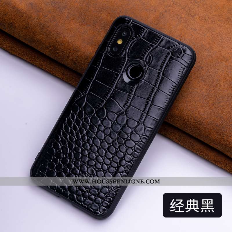 Étui Xiaomi Mi 8 Cuir Protection Incassable Tendance Personnalité Difficile Tout Compris Marron