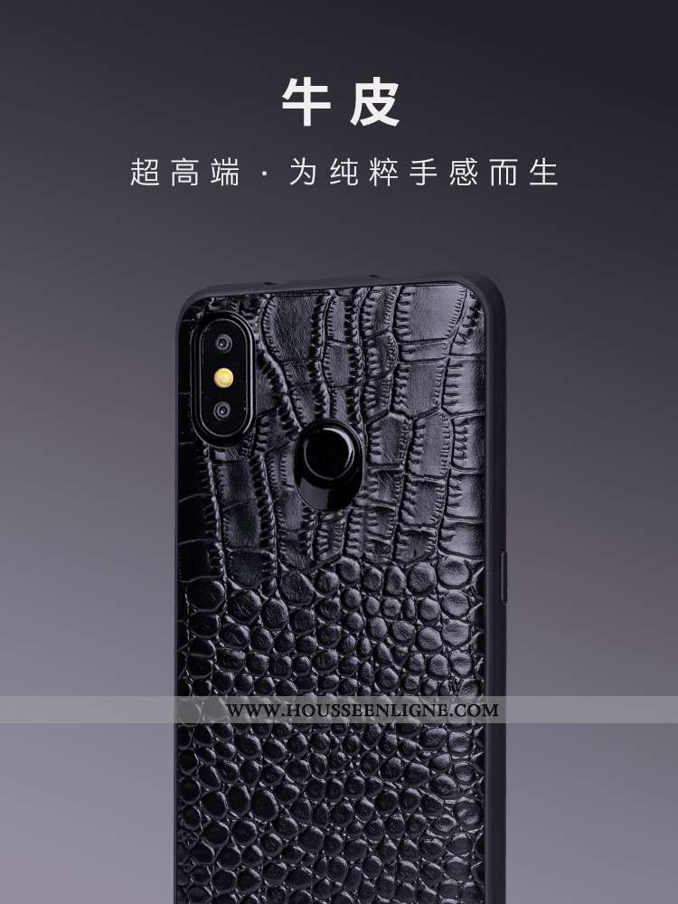 Étui Xiaomi Mi 8 Cuir Protection Incassable Tendance Personnalité Difficile Tout Compris Marron