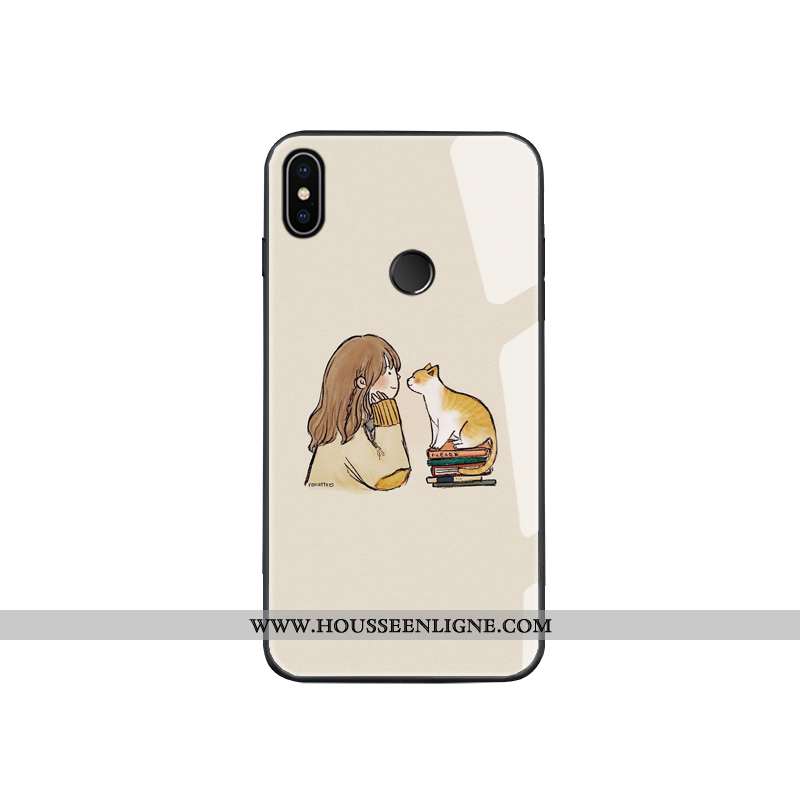 Étui Xiaomi Mi 8 Dessin Animé Charmant Jeunesse Téléphone Portable Jaune Simple Verre