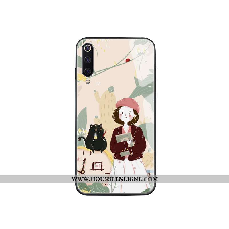 Étui Xiaomi Mi 8 Dessin Animé Charmant Jeunesse Téléphone Portable Jaune Simple Verre