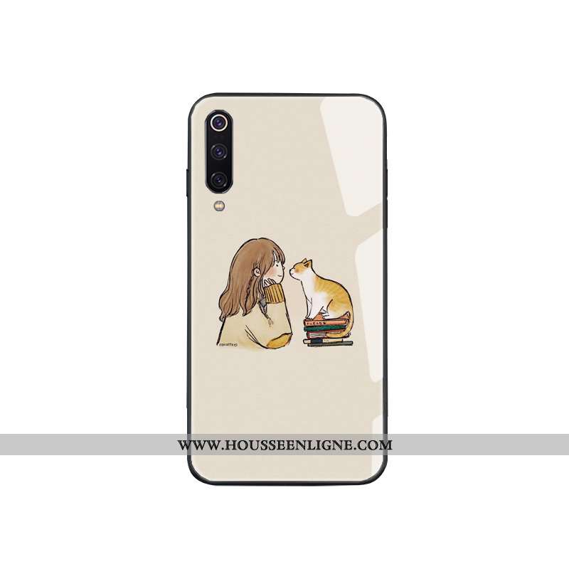 Étui Xiaomi Mi 8 Dessin Animé Charmant Jeunesse Téléphone Portable Jaune Simple Verre