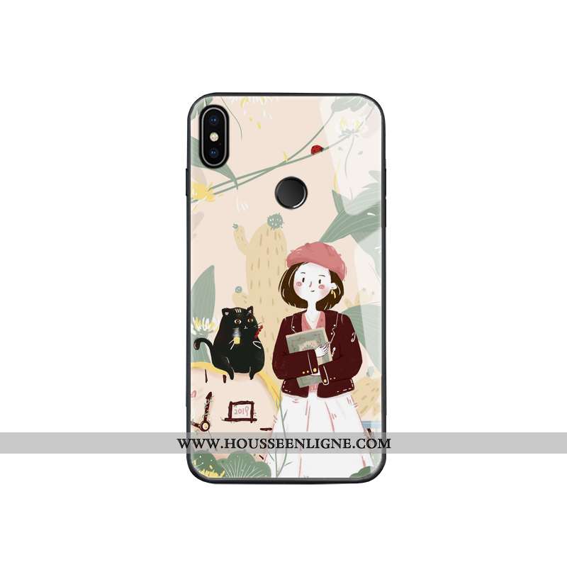 Étui Xiaomi Mi 8 Dessin Animé Charmant Jeunesse Téléphone Portable Jaune Simple Verre