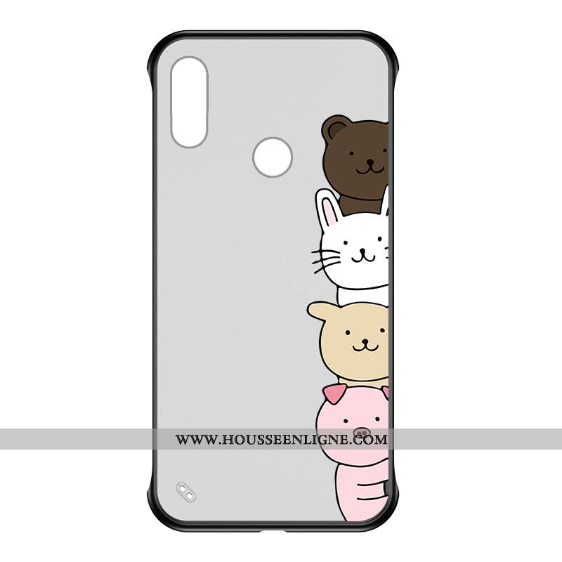 Étui Xiaomi Mi 8 Dessin Animé Ultra Légère Coque Difficile Border Délavé En Daim Gris