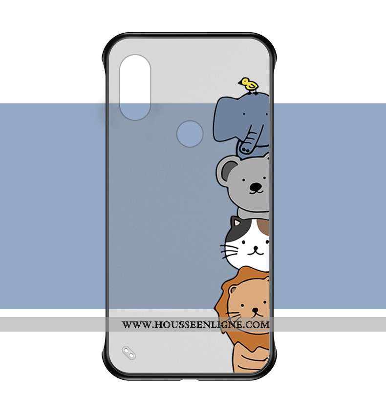 Étui Xiaomi Mi 8 Dessin Animé Ultra Légère Coque Difficile Border Délavé En Daim Gris