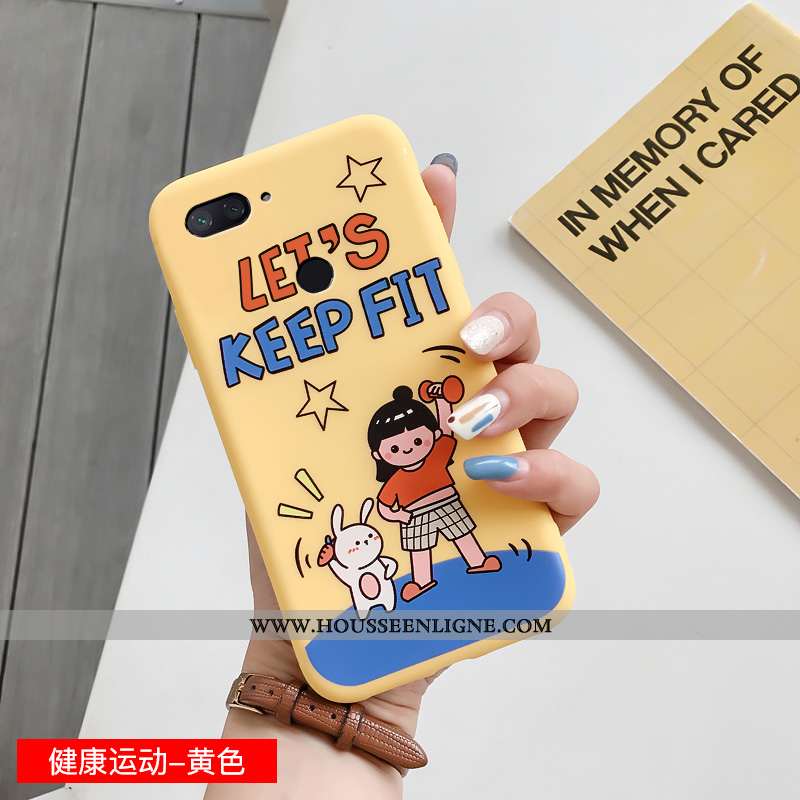 Étui Xiaomi Mi 8 Lite Charmant Fluide Doux Petit Bleu Personnalité Téléphone Portable Silicone