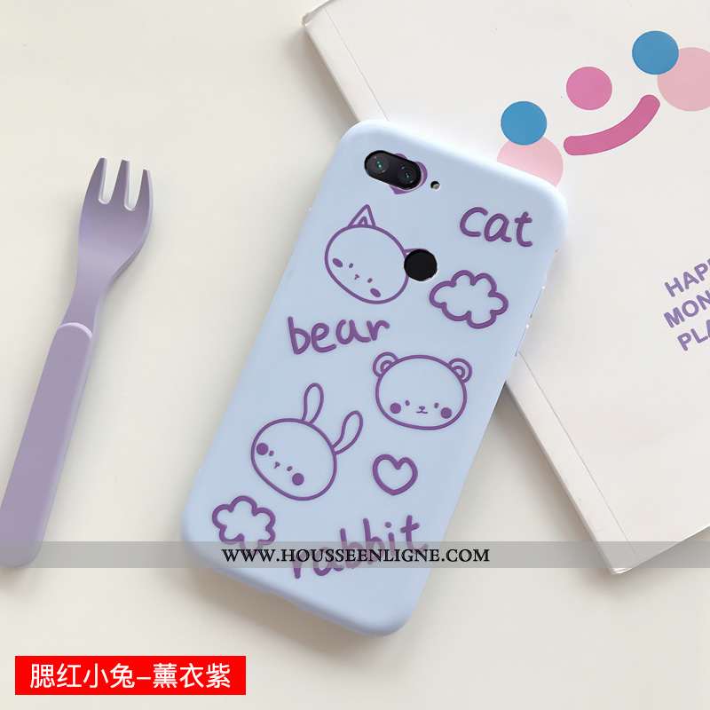 Étui Xiaomi Mi 8 Lite Charmant Fluide Doux Petit Bleu Personnalité Téléphone Portable Silicone