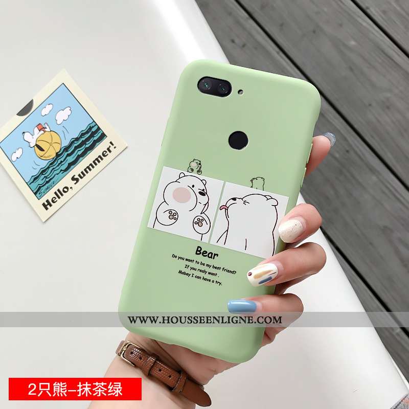 Étui Xiaomi Mi 8 Lite Charmant Fluide Doux Petit Bleu Personnalité Téléphone Portable Silicone
