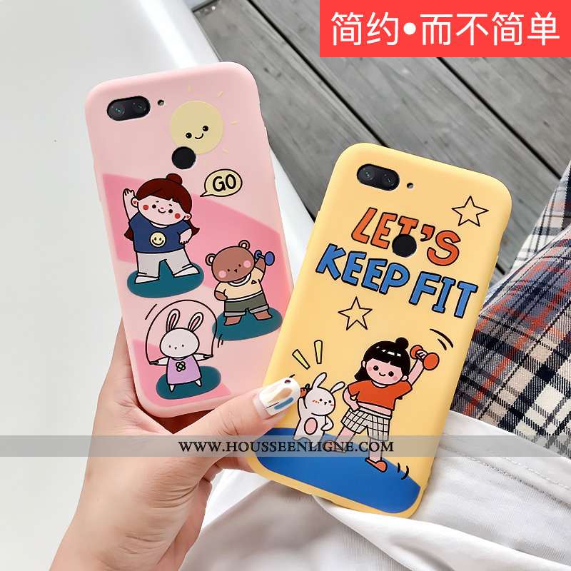 Étui Xiaomi Mi 8 Lite Charmant Fluide Doux Petit Bleu Personnalité Téléphone Portable Silicone