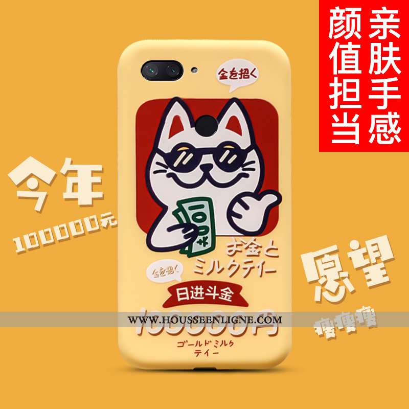Étui Xiaomi Mi 8 Lite Charmant Fluide Doux Petit Bleu Personnalité Téléphone Portable Silicone