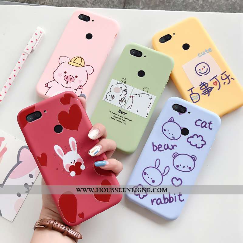 Étui Xiaomi Mi 8 Lite Charmant Fluide Doux Petit Bleu Personnalité Téléphone Portable Silicone