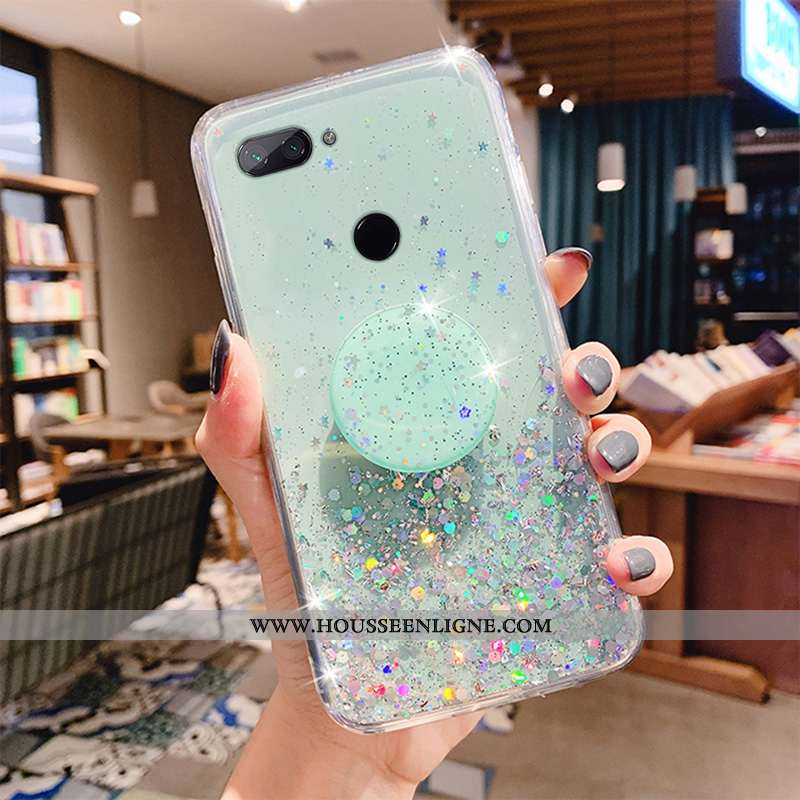 Étui Xiaomi Mi 8 Lite Créatif Protection Petit Coque Cristal Transparent Incassable Rose