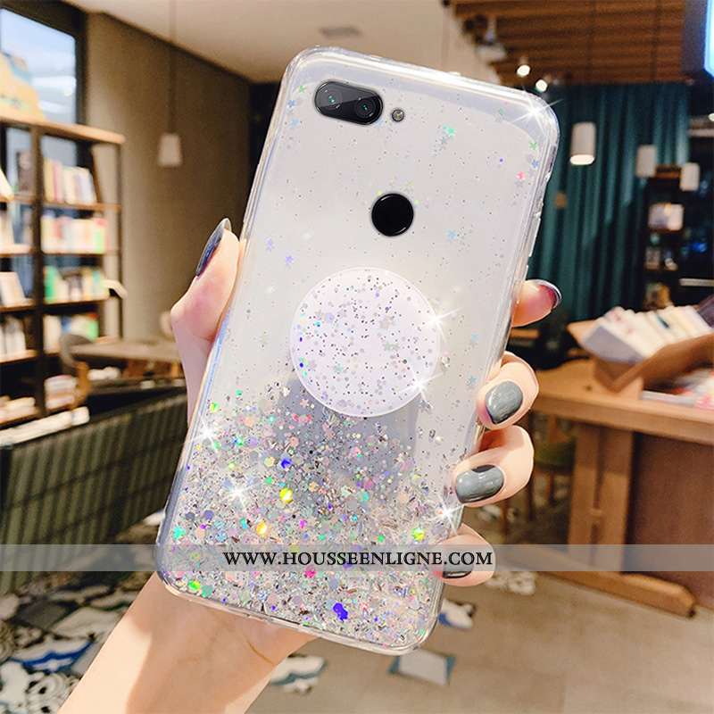 Étui Xiaomi Mi 8 Lite Créatif Protection Petit Coque Cristal Transparent Incassable Rose