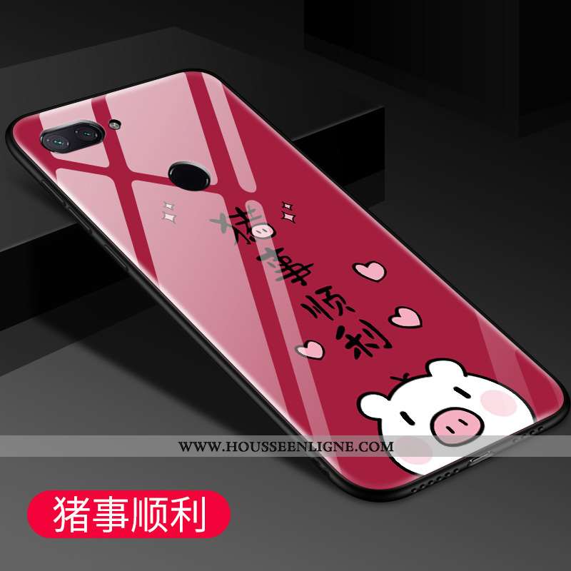 Étui Xiaomi Mi 8 Lite Fluide Doux Silicone Coque Personnalité Petit Ultra Miroir Rouge