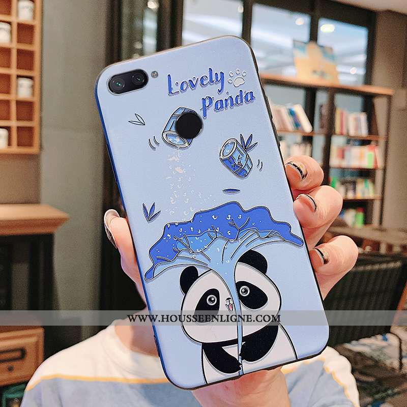 Étui Xiaomi Mi 8 Lite Gaufrage Charmant Tout Compris Coque Protection Légère Couvercle Arrière Viole