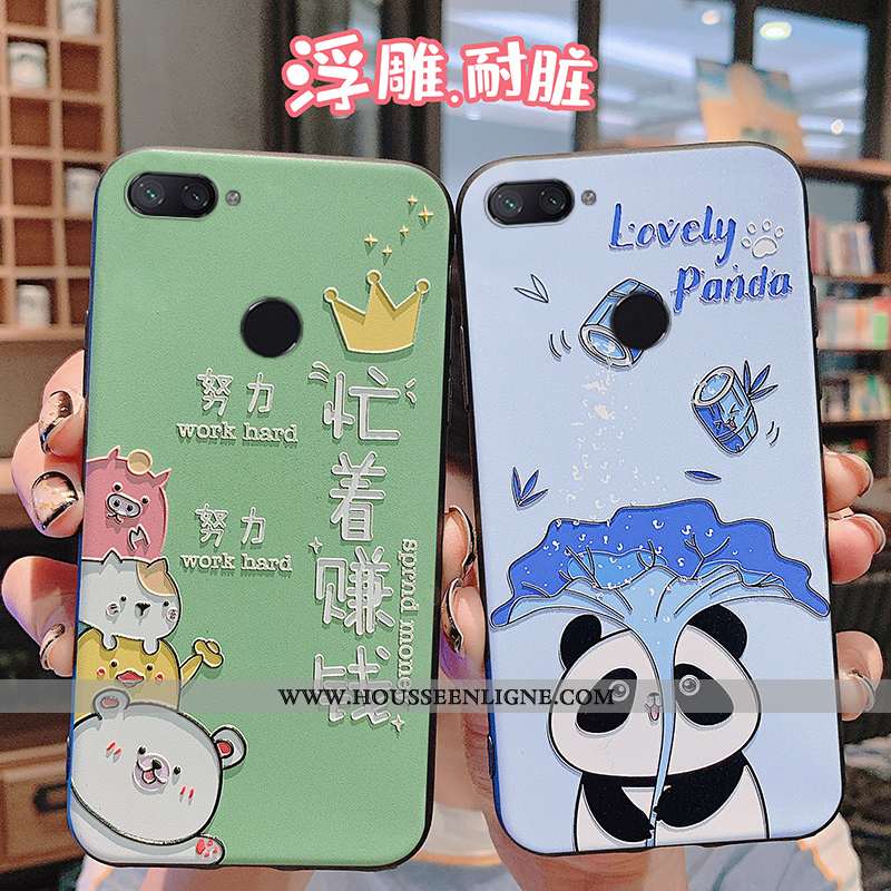 Étui Xiaomi Mi 8 Lite Gaufrage Charmant Tout Compris Coque Protection Légère Couvercle Arrière Viole