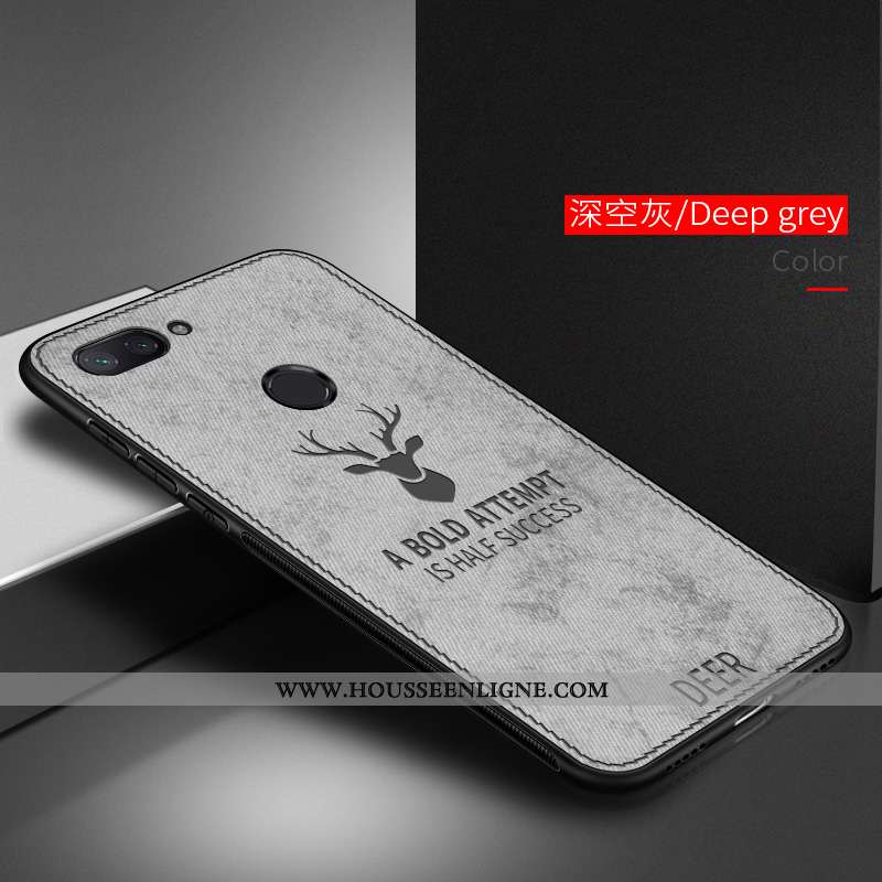 Étui Xiaomi Mi 8 Lite Modèle Fleurie Silicone Personnalité Téléphone Portable Petit Tissu Coque Roug