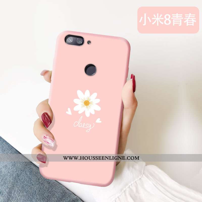 Étui Xiaomi Mi 8 Lite Personnalité Charmant Jeunesse Protection Délavé En Daim Légère Fluide Doux Ro